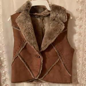 Suede Exterior/ Fur Interior Vest!